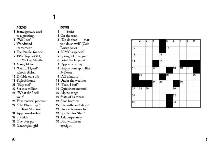 Sip & Solve Easy Mini Crosswords by Zhouqin Burnikel