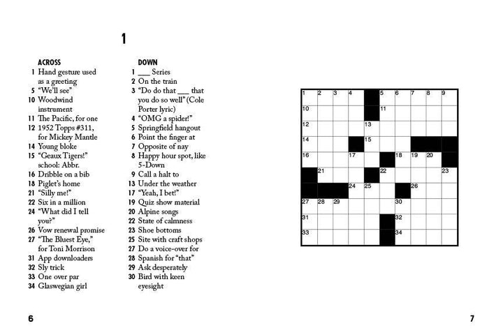 Sip & Solve Easy Mini Crosswords by Zhouqin Burnikel