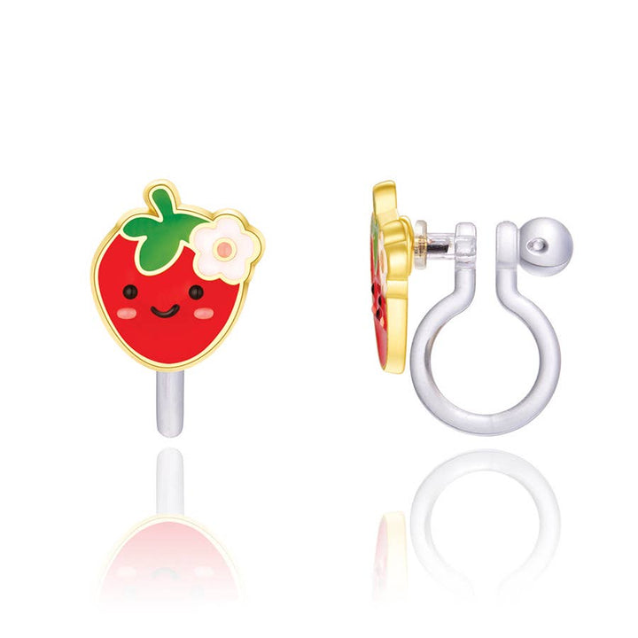 Girl Nation Cutie Clip-on Earrings- You're Berry Cute