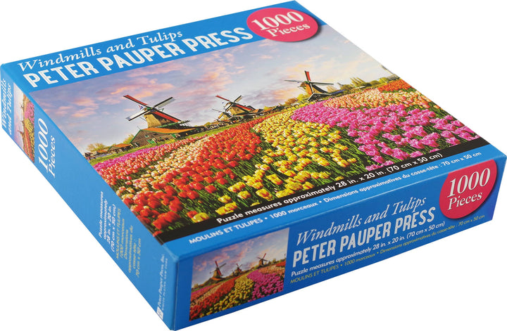 Windmills and Tulips 1000 Piece Jigsaw Puzzle