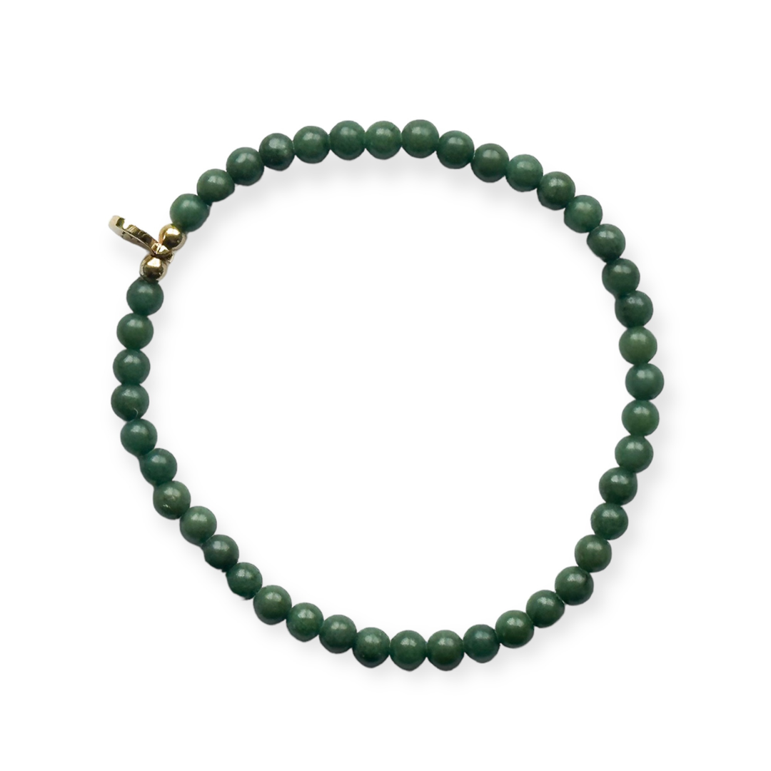 Solid 4mm Stone Stacking Bracelet