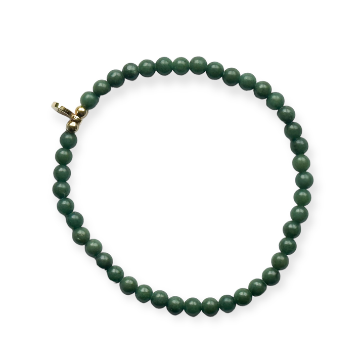 Solid 4mm Stone Stacking Bracelet