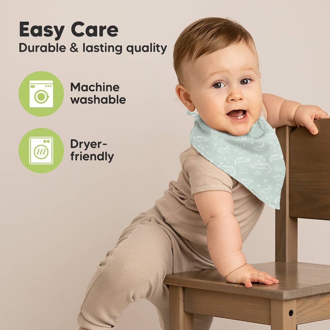 8-pack Baby Bandana Bibs for Boys and Girls