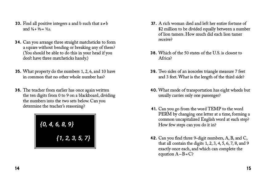 Sip & Solve Two-Minute Brainteasers by Paul Sloane
