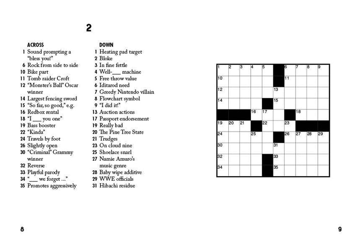 Sip & Solve Easy Mini Crosswords by Zhouqin Burnikel