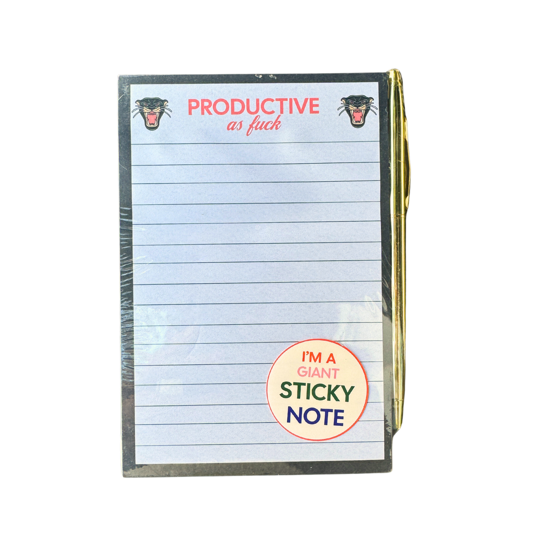 Productive As Fuck Notepad STICKY note (funny gift)