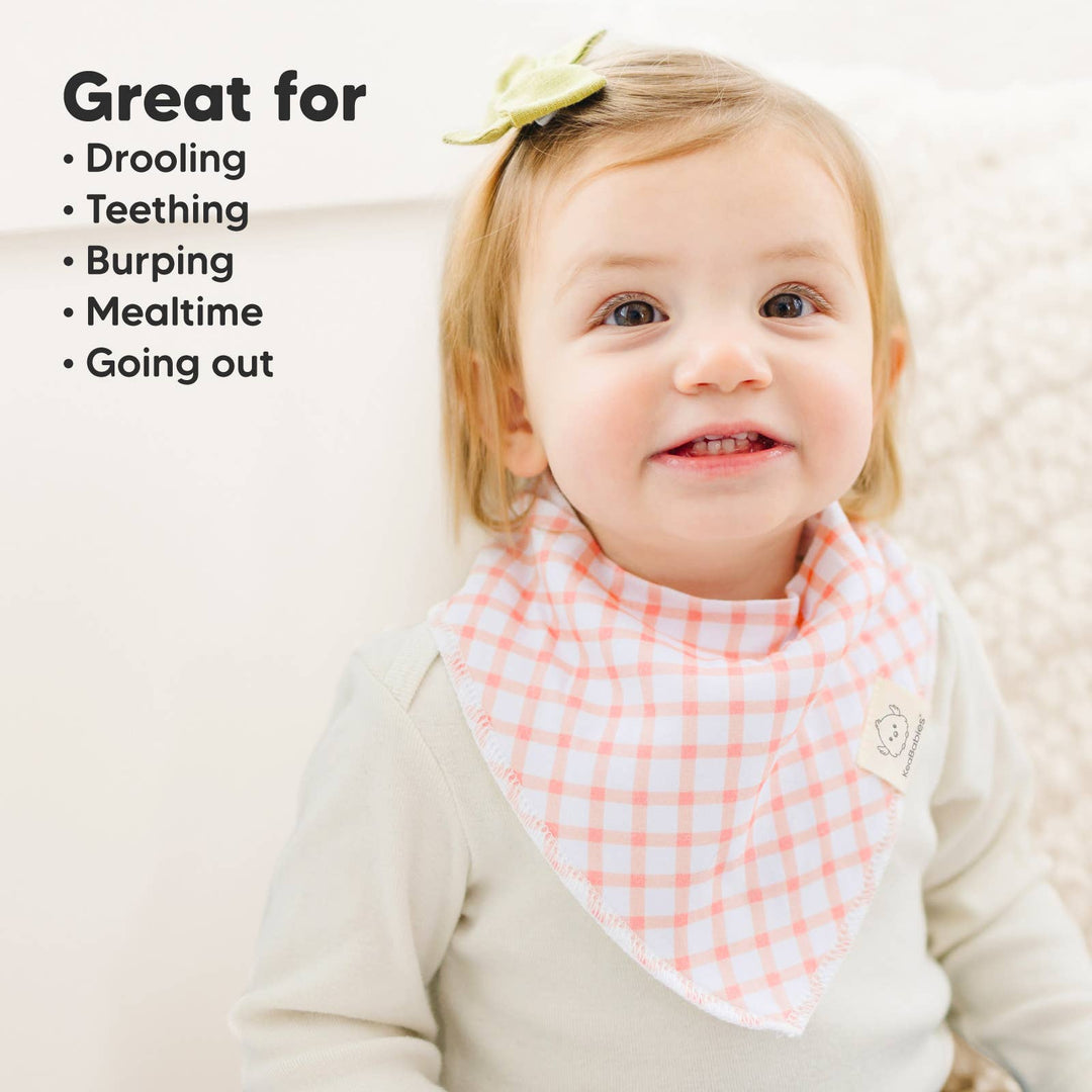 8-pack Baby Bandana Bibs for Girls and Boys