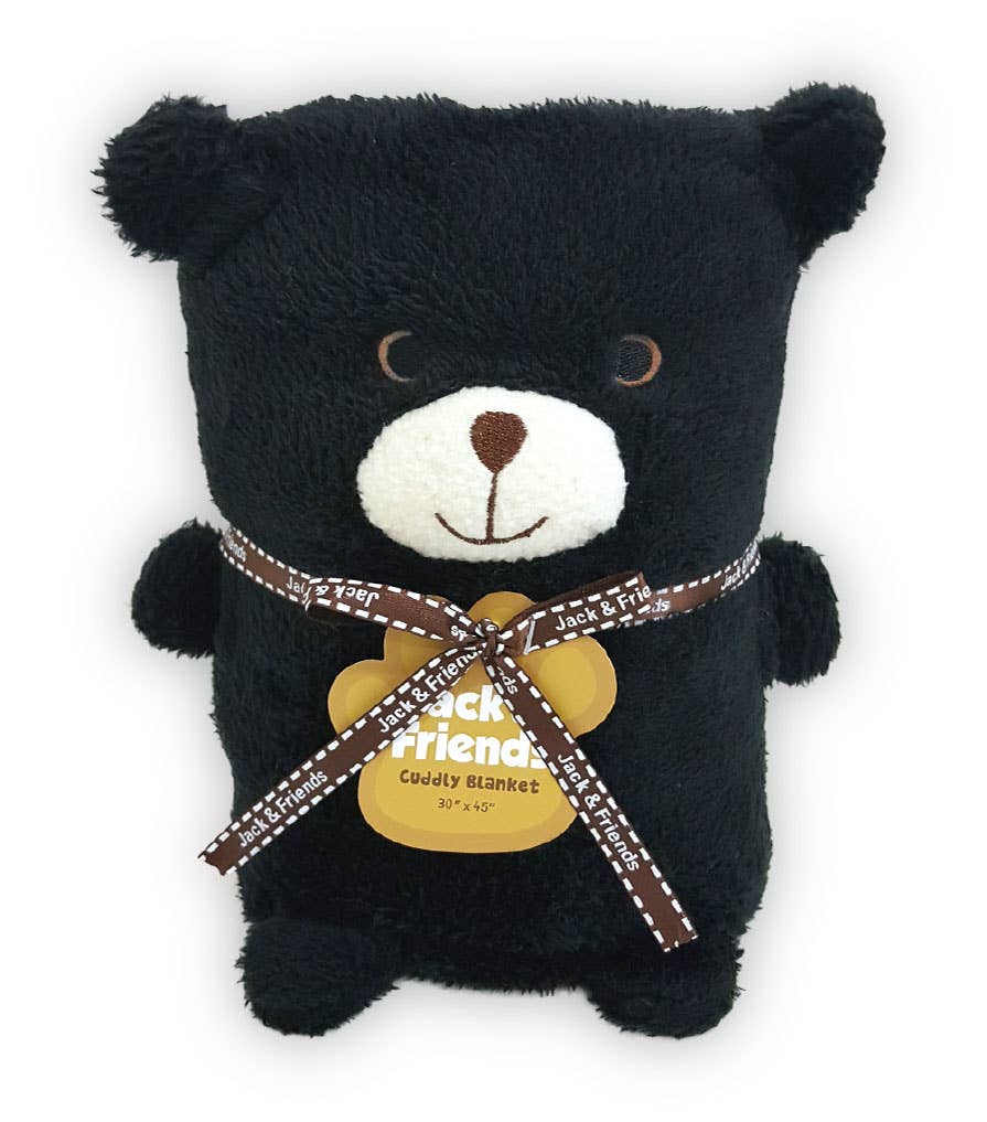 Black Bear Cuddly Blanket