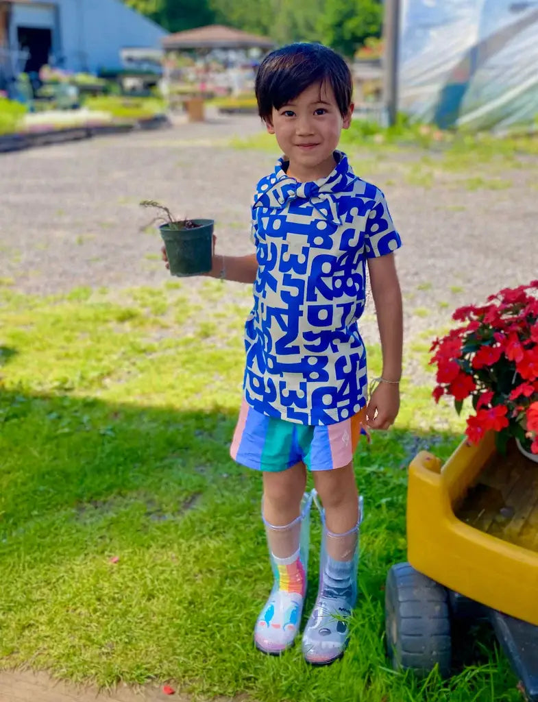 Rainbowface & Mr. Gray Mismatched Kids Non-Slip Socks