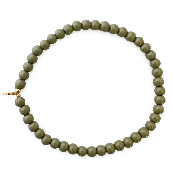 Solid 4mm Stone Stacking Bracelet