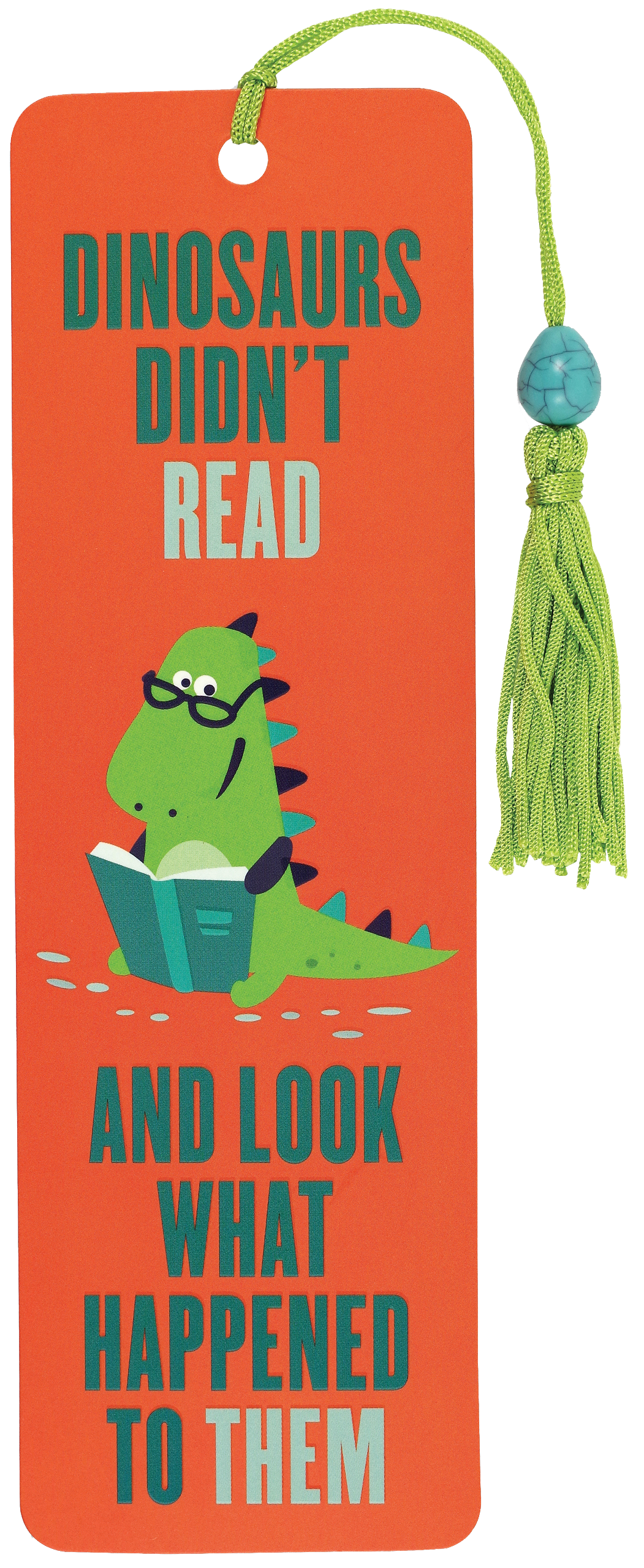 Dinosaurs Didn’t Read Beaded Bookmark