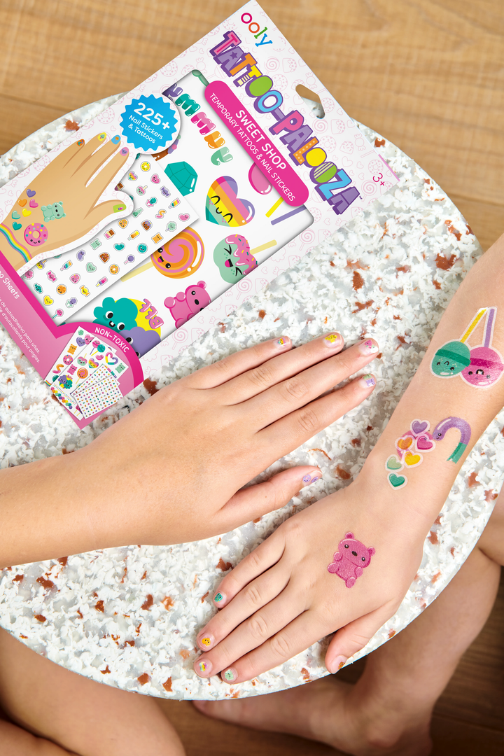 Tattoo-Palooza, Tattoos & Nail Stickers - Unicorns & Rainbow
