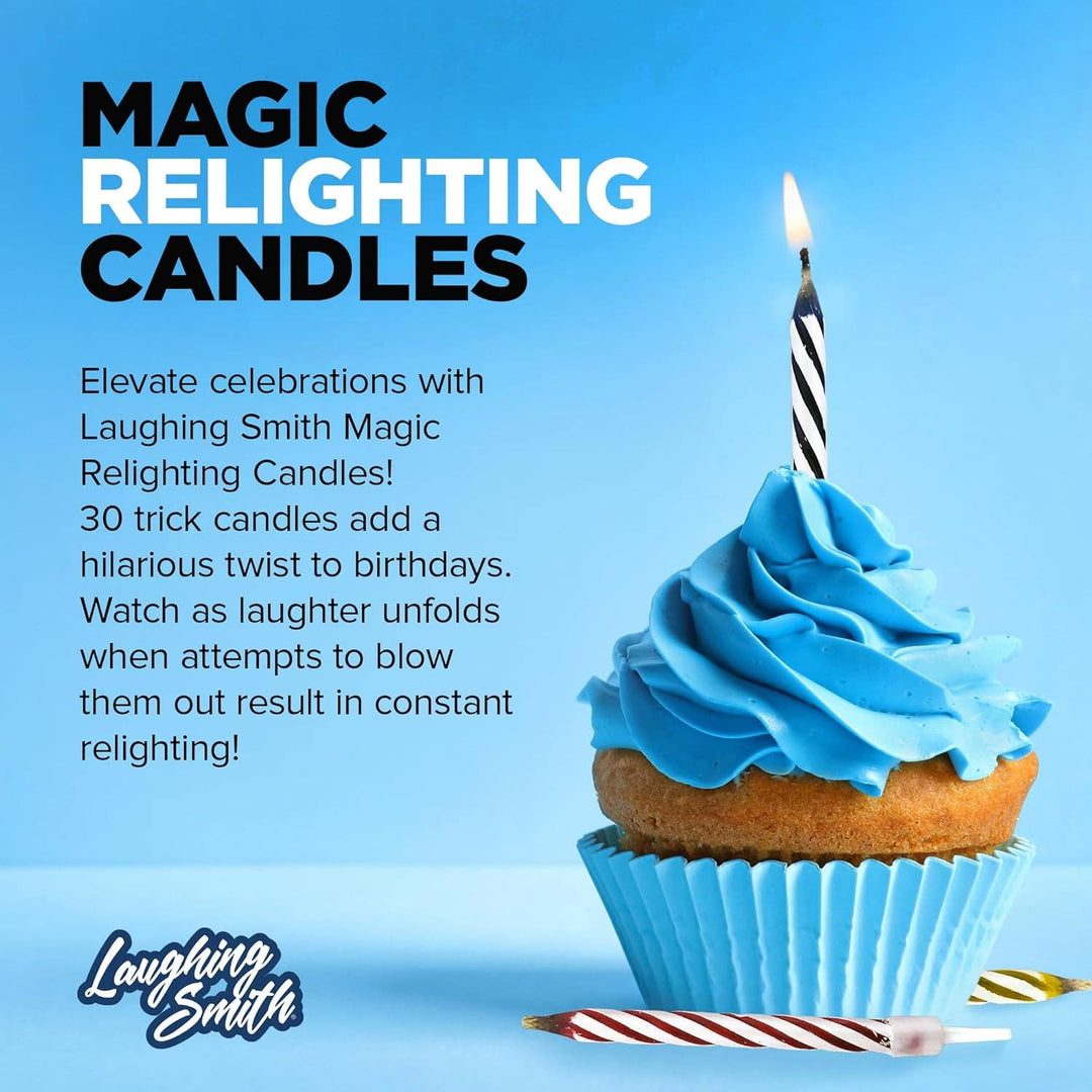 Magic Relighting Candles - (30 pk) - Trick Happy Birthday Party Decorations for Cakes
