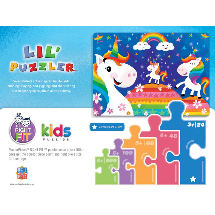 Lil Puzzler - Rainbow Unicorns 24 Piece Puzzle