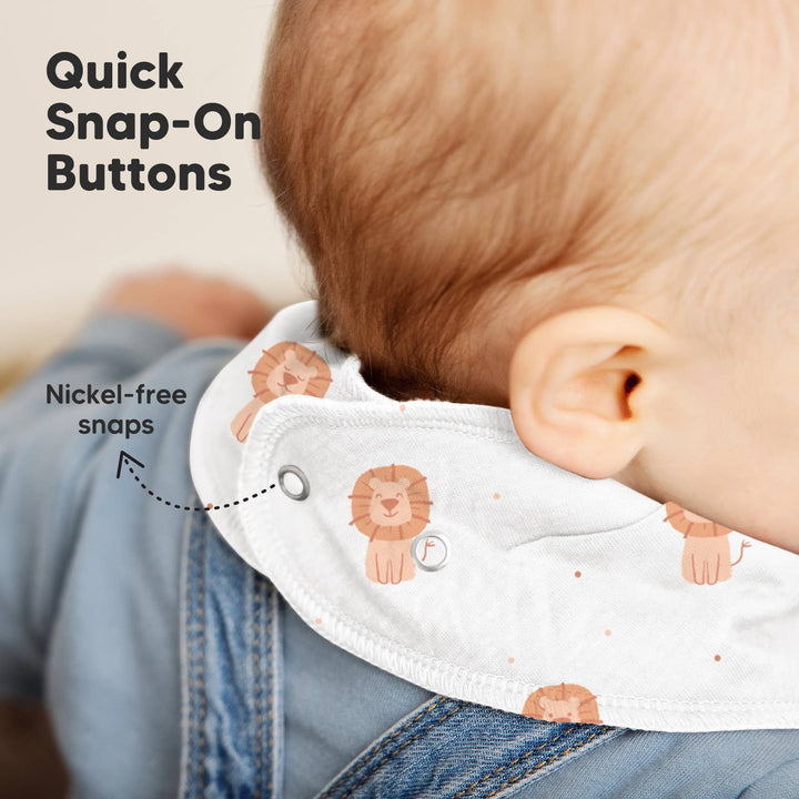 8-pack Baby Bandana Bibs for Boys and Girls