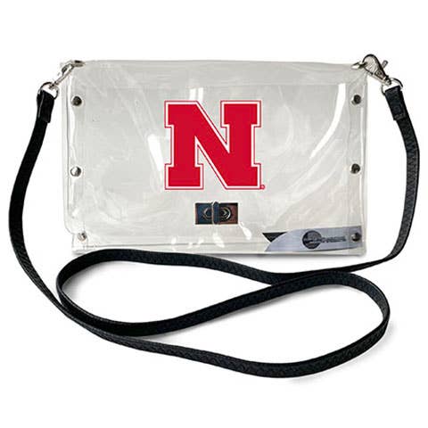 NCAA Nebraska Cornhuskers Clear Envelope Purse