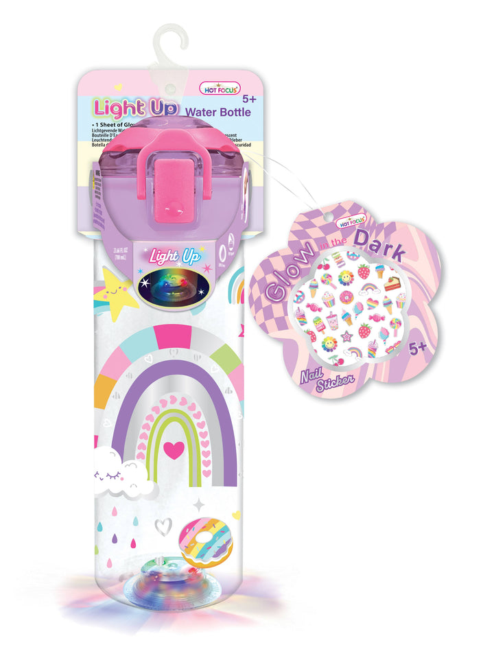 Light Up Water Bottle 23.66 FL.OZ/700mL, Rainbow