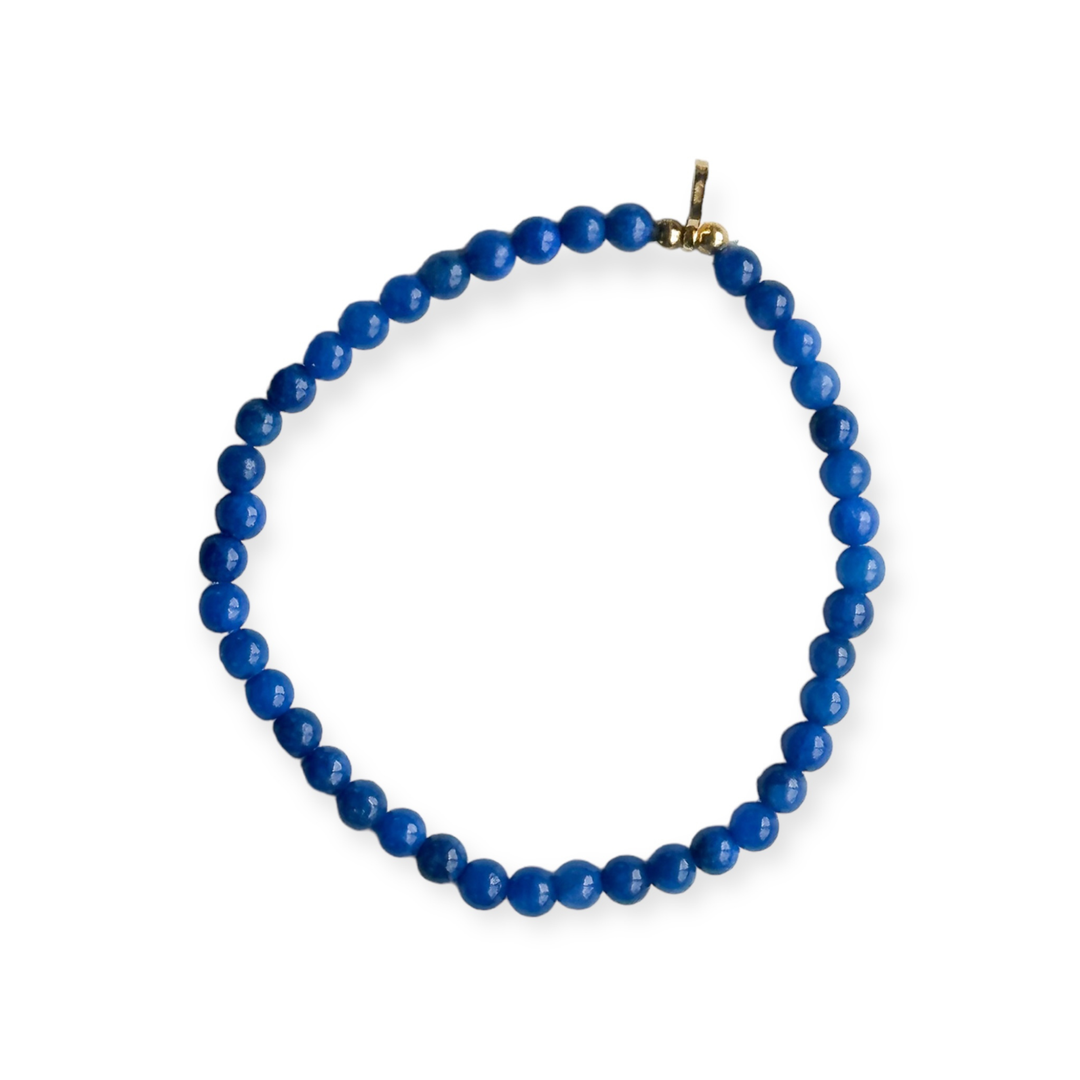 Solid 4mm Stone Stacking Bracelet
