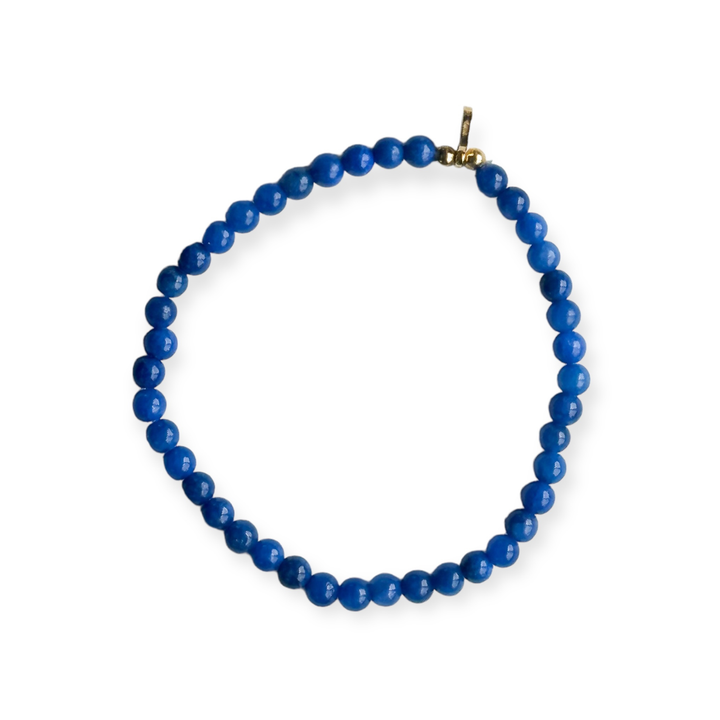 Solid 4mm Stone Stacking Bracelet
