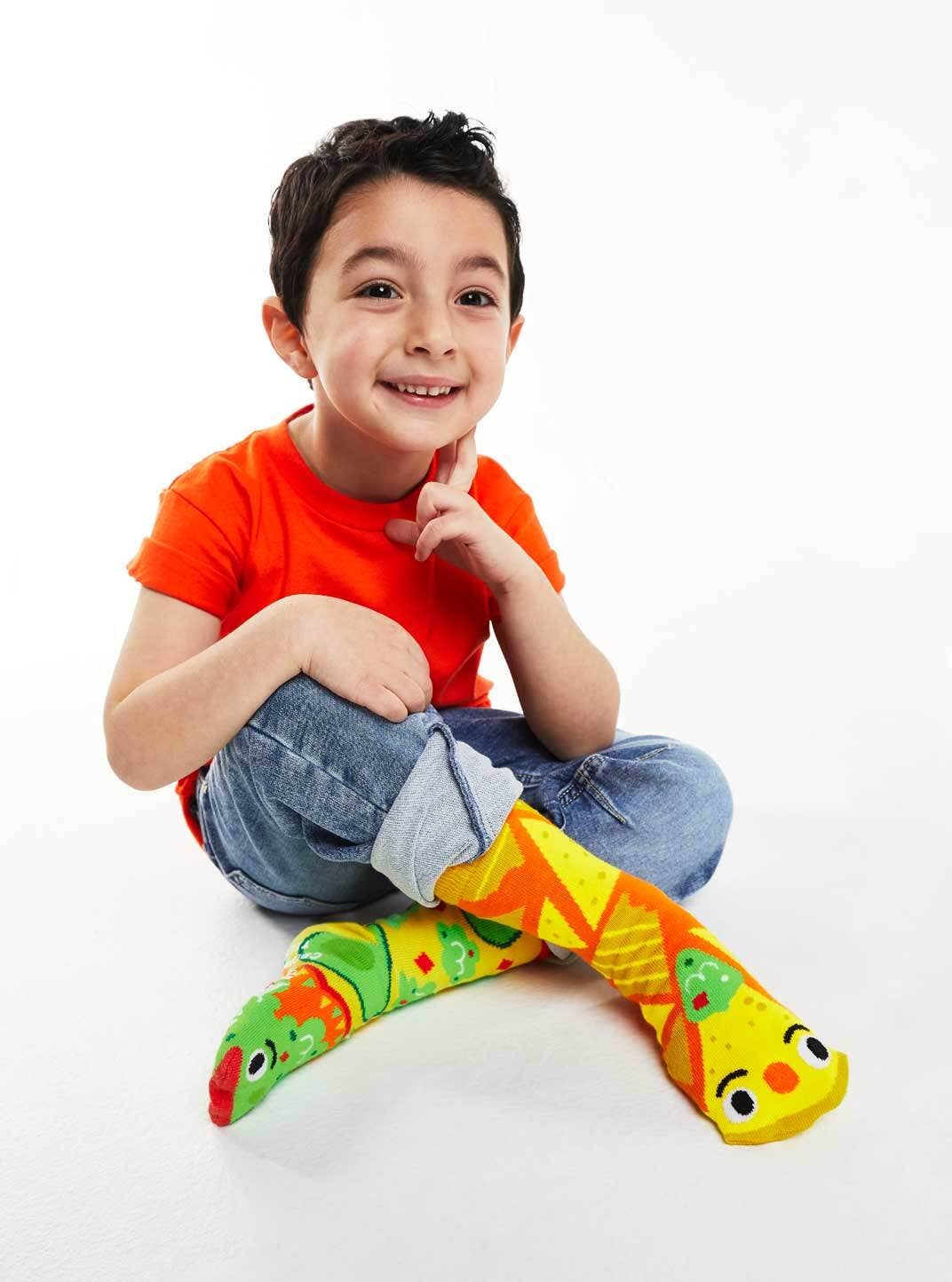 Chips & Guac Mismatched Non-Slip Kids Socks