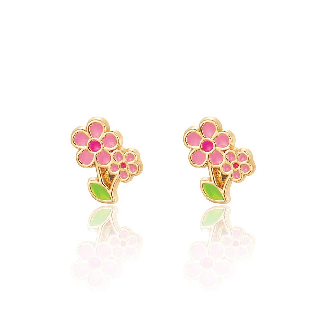 Little Pink Flower Cutie Stud Earrings