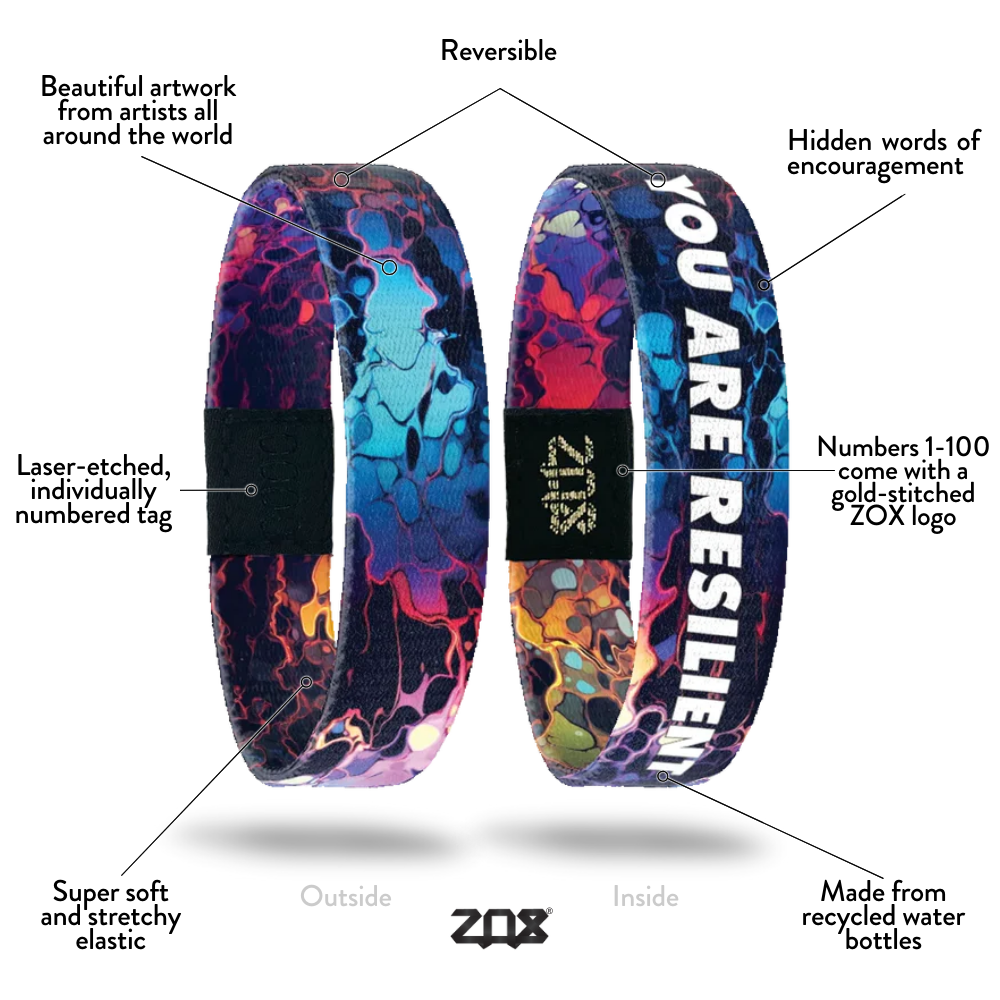 You Are Resilient Interactive Affirmation Bracelet