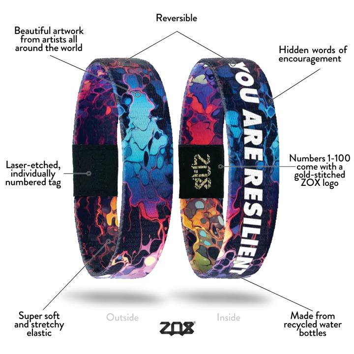 You Are Resilient Interactive Affirmation Bracelet