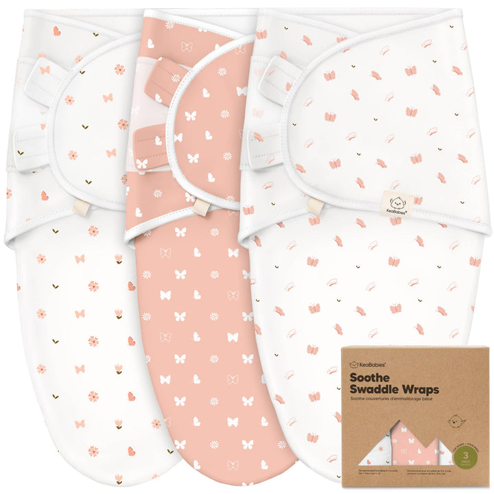3pk Soothe Baby Swaddles 0-3 Months, Sleep Sack for Newborns