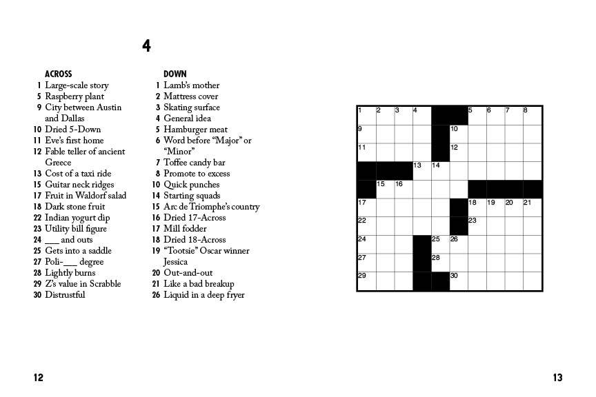 Sip & Solve Easy Mini Crosswords by Zhouqin Burnikel