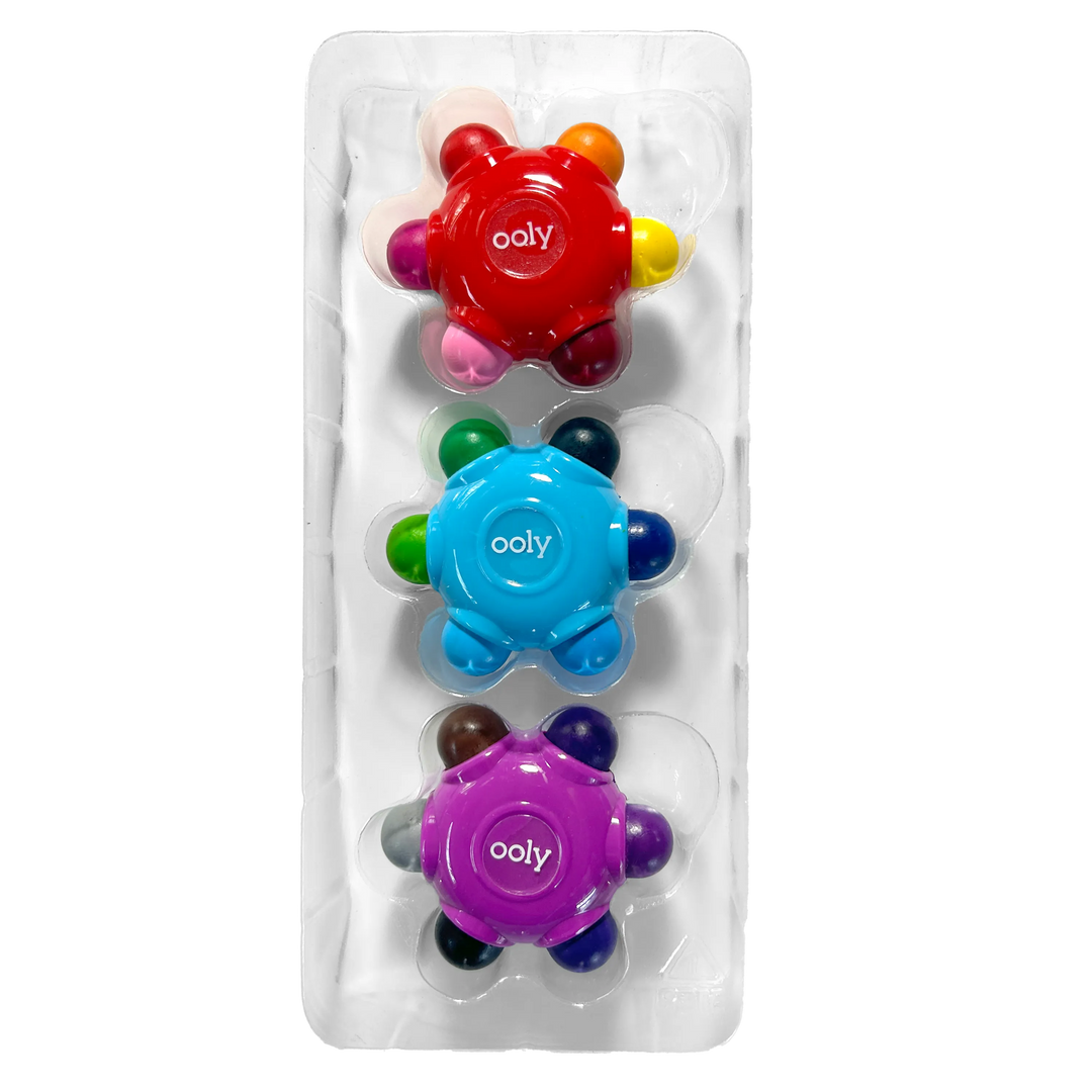 Color Burst Easy Grip Crayons  (Set of 3 / 18 Classic Colors