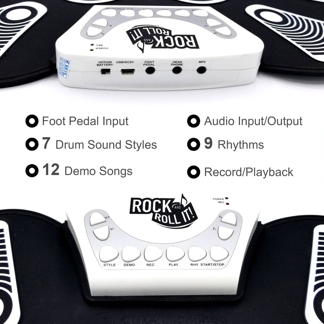 Classic Drum - Electronic Silicone Pad + Bass/Hi Hat Pedals