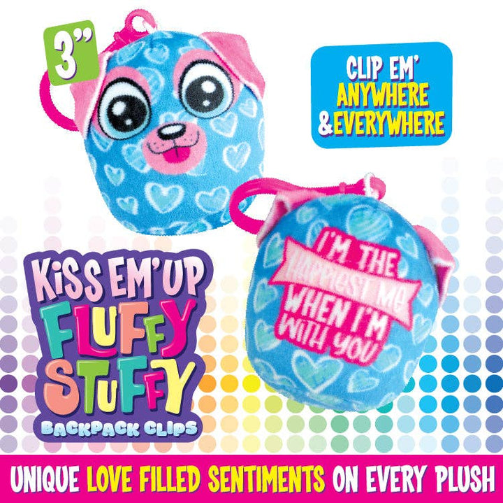 MINI KISS'EM UP PLUSH BACKPACK CLIPS