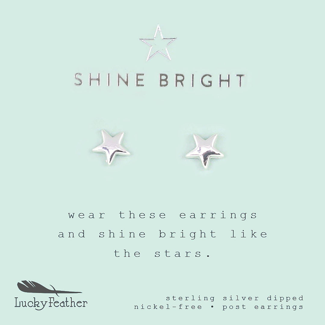 New Moon Silver Earrings - SHINE/STAR 1 pc