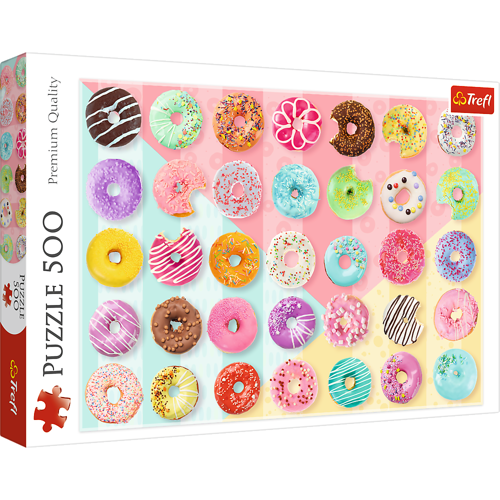 500 Piece Jigsaw Puzzles, Sweet Donuts