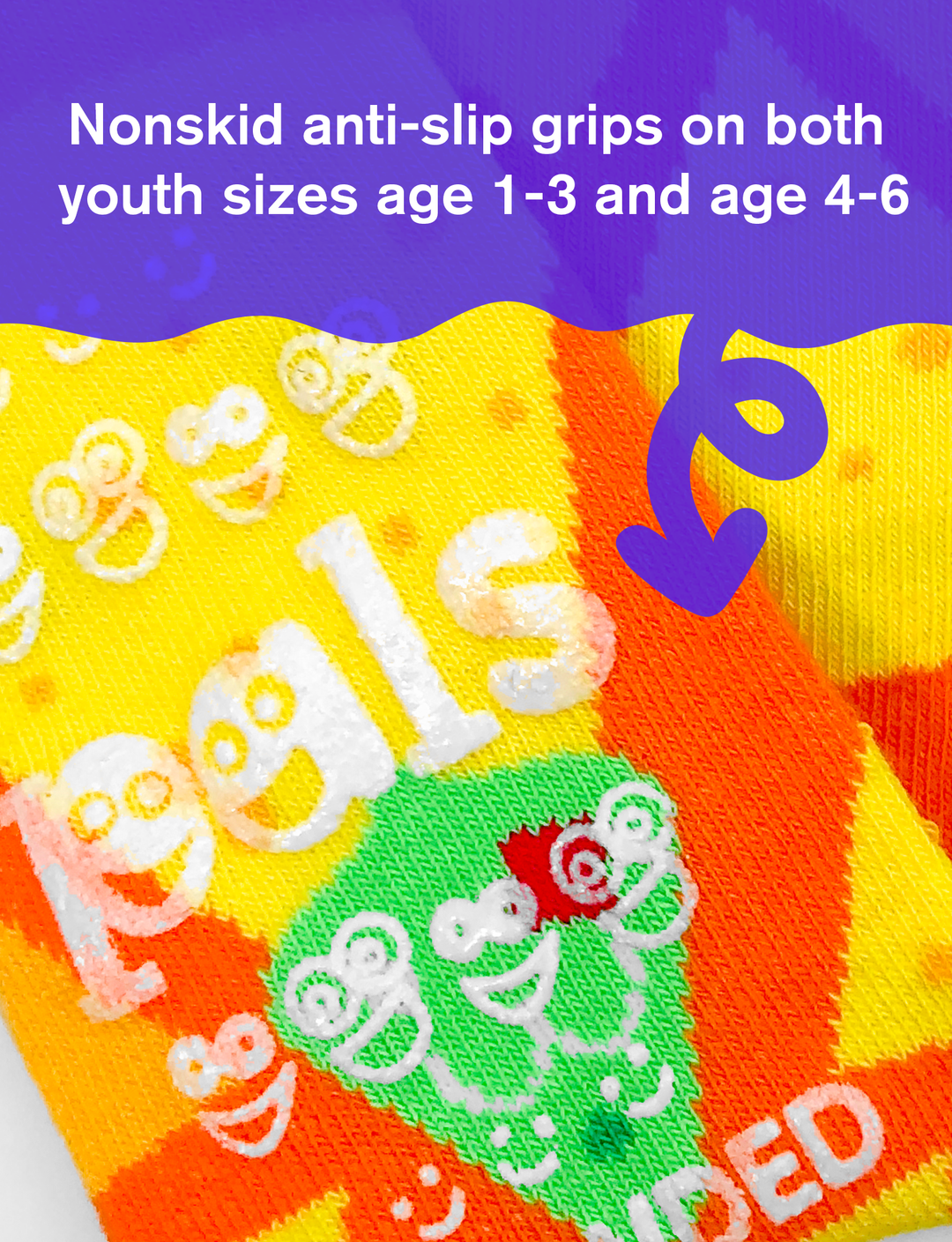Chips & Guac Mismatched Non-Slip Kids Socks