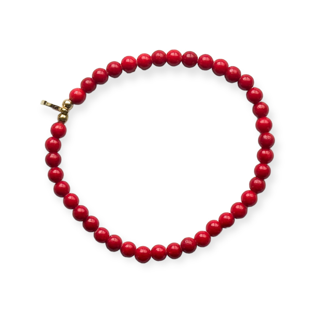 Solid 4mm Stone Stacking Bracelet