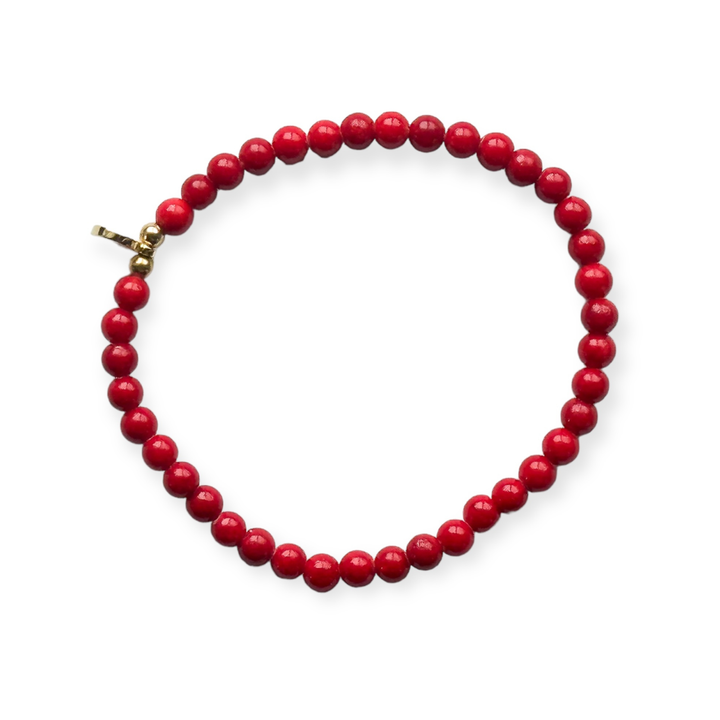 Solid 4mm Stone Stacking Bracelet