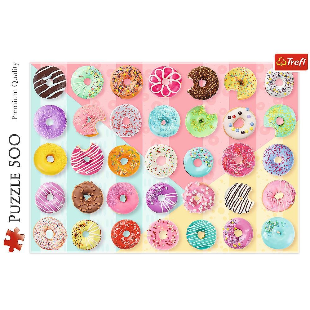 500 Piece Jigsaw Puzzles, Sweet Donuts