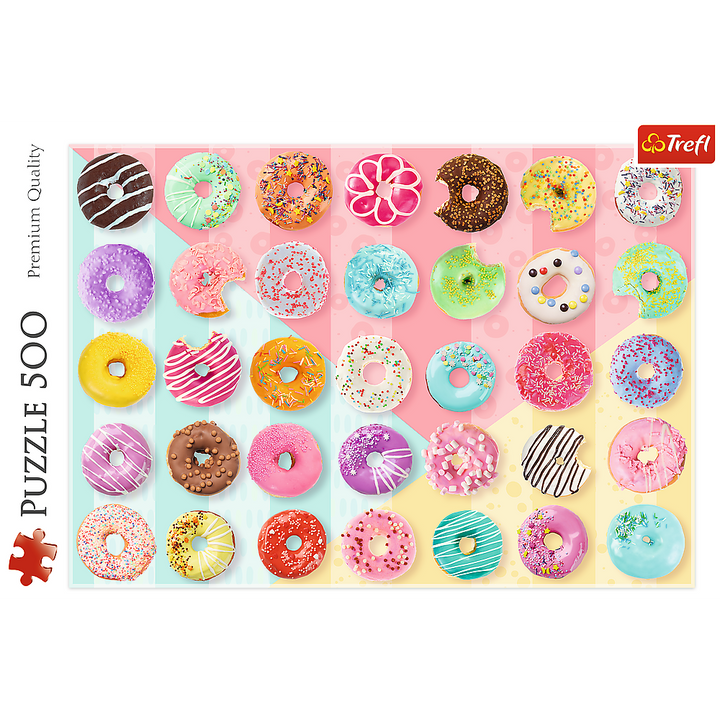 500 Piece Jigsaw Puzzles, Sweet Donuts