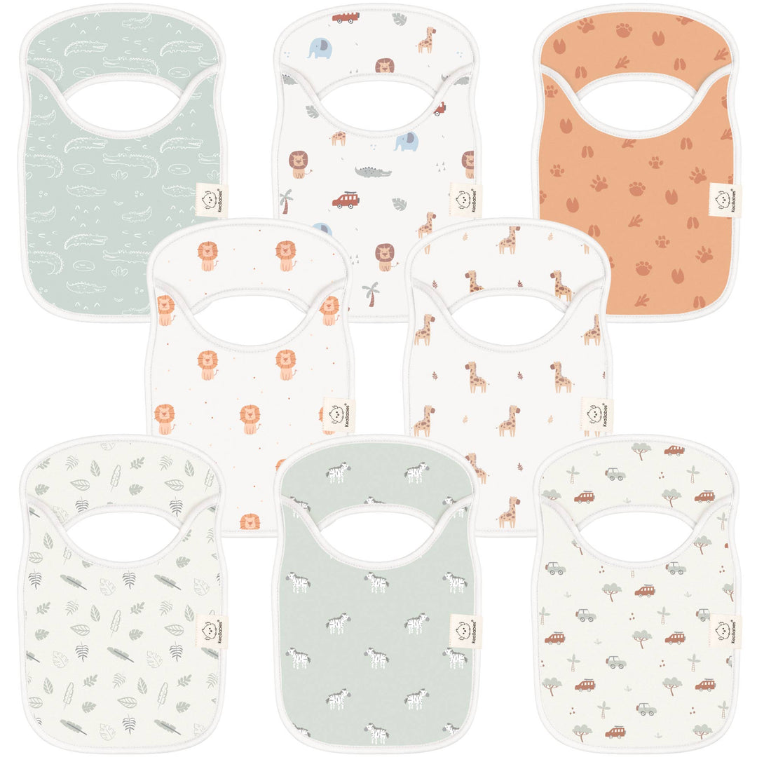 KeaBabies 8-Pack Hallo Drool Bibs