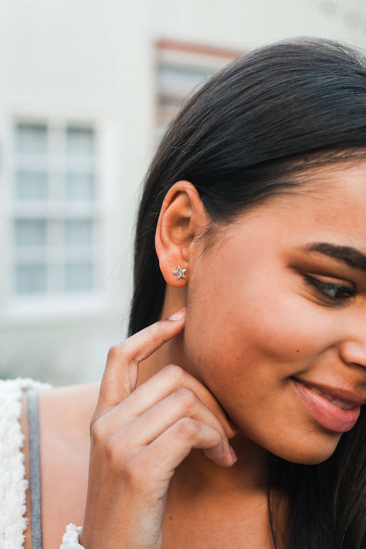 New Moon Silver Earrings - SHINE/STAR 1 pc