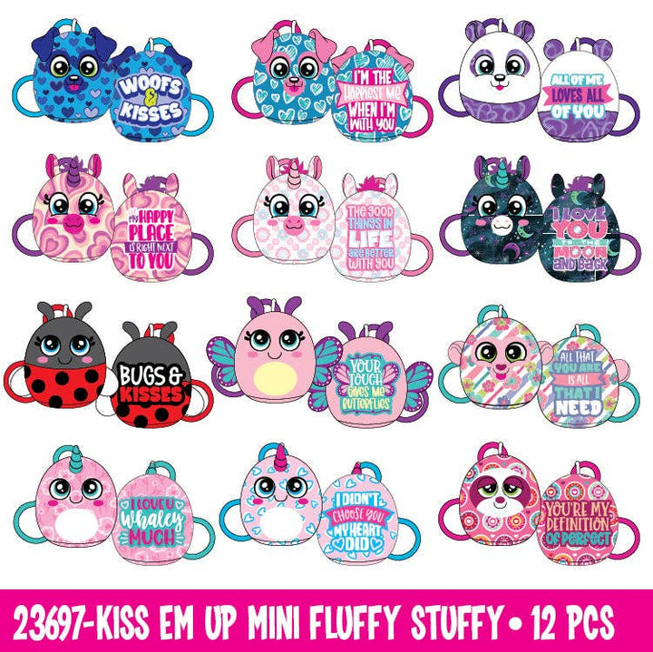 MINI KISS'EM UP PLUSH BACKPACK CLIPS