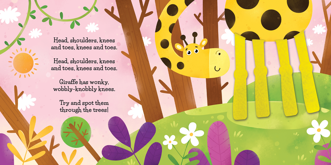 Head, Shoulders, Knees and Toes - Sensory Board Book with Multiple Touch and Feel Felt Legs and More