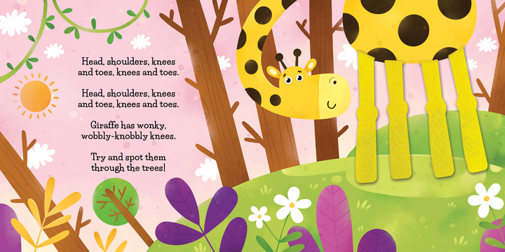 Head, Shoulders, Knees and Toes - Sensory Board Book with Multiple Touch and Feel Felt Legs and More