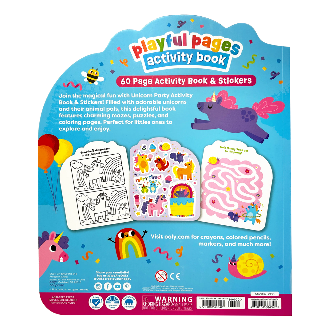 Playful Pages Activity Book - Unicorn Party!