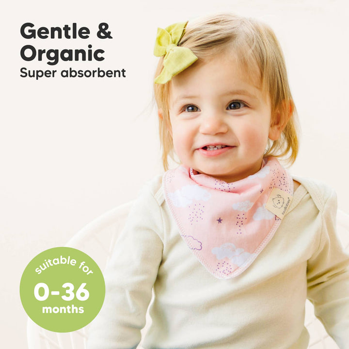 8-pack Baby Bandana Bibs for Girls and Boys