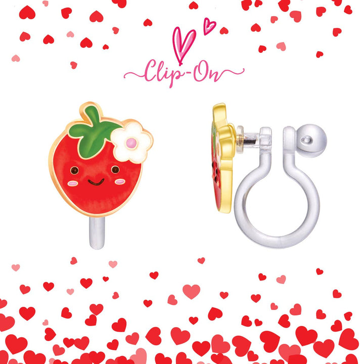 Girl Nation Cutie Clip-on Earrings- You're Berry Cute