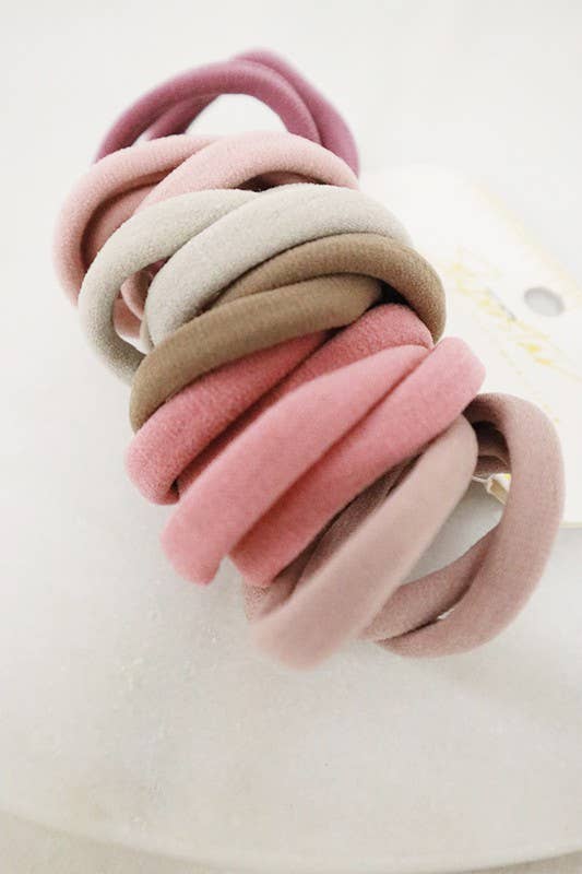 28-Pcs Mauve Tone Hair Tie Set