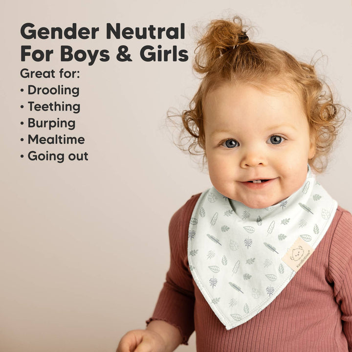 8-pack Baby Bandana Bibs for Boys and Girls