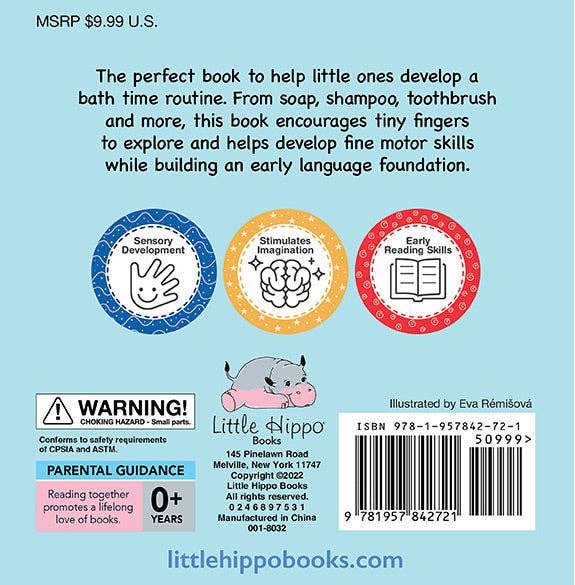 Brilliant Baby: It's Bath Time - Children's Touch and Feel and Learn Sensory Board